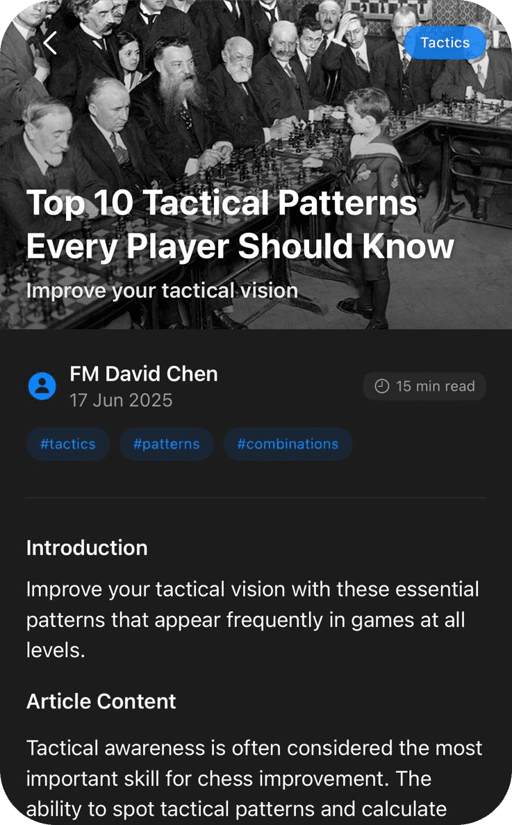 Training screenshot from the app